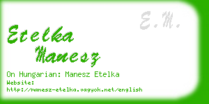 etelka manesz business card